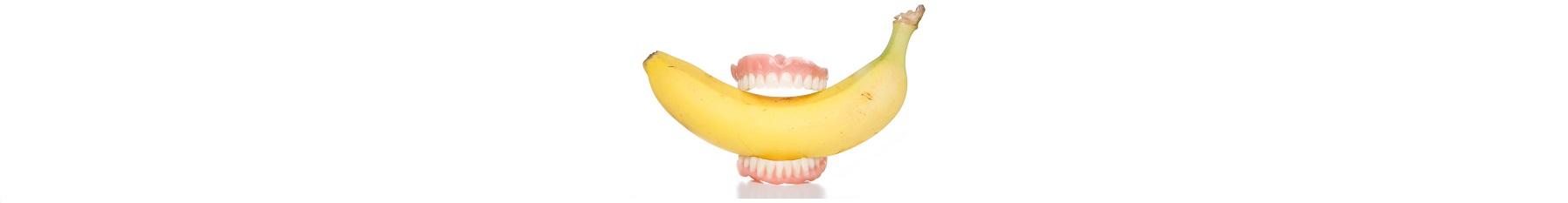 Dentures with banana